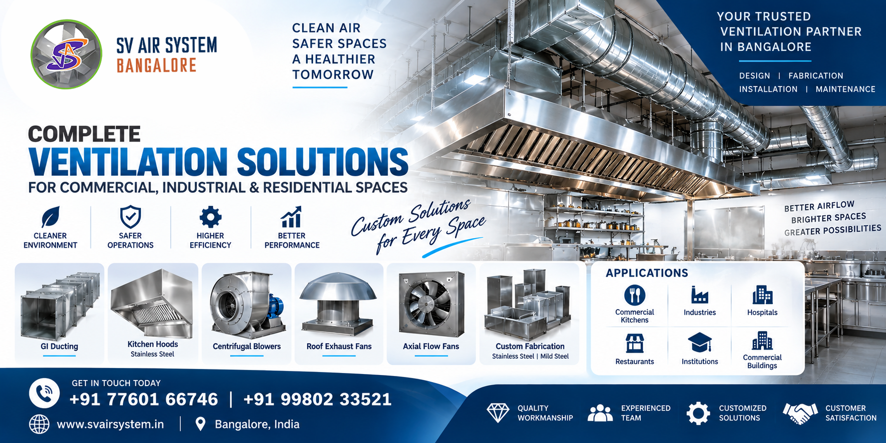 Best Ventilation Company in Bangalore | Sri Venkateshwara Air System